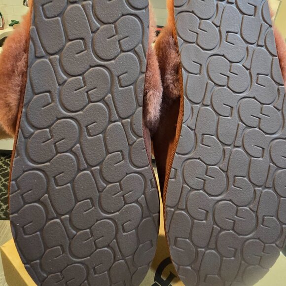 New Women's 100% UGG Brand Brown Scuffette II Slippers Shoes 1106872-RDJ Size 7 - Picture 8 of 9